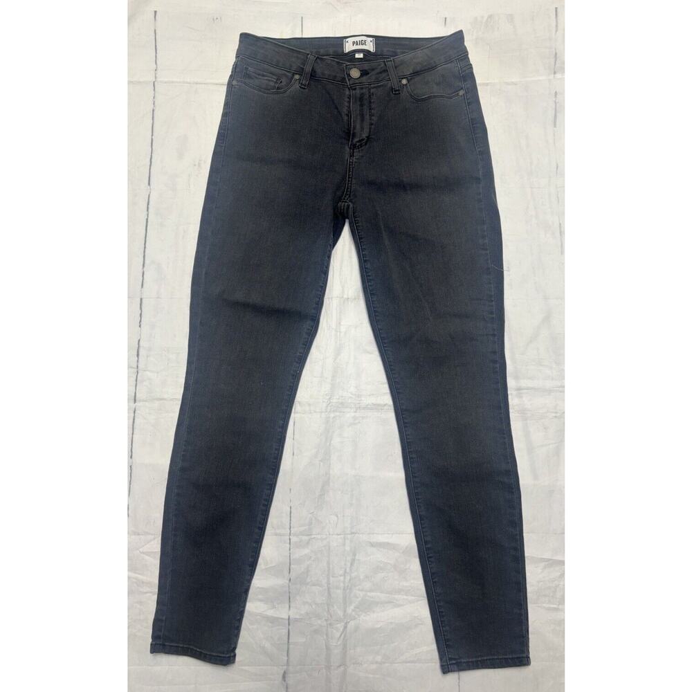 Paige Jeans Womens Faded Black Skinny Jeans Size 29 Goth grunge‎ moto